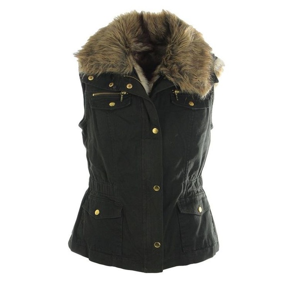 INC International Concepts Convertible Black Faux-Fur Vest, 3 in 1 Size XS - Picture 5 of 16
